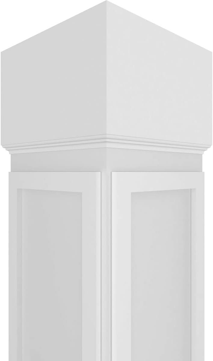 8"W x 8'H Craftsman Square Non-Tapered Column with Capital & Base E837557