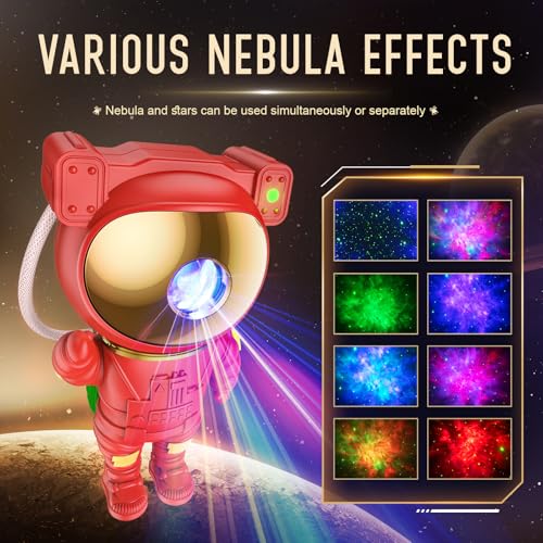 Astronaut Star Projector Night Light with Remote and Timer H43959