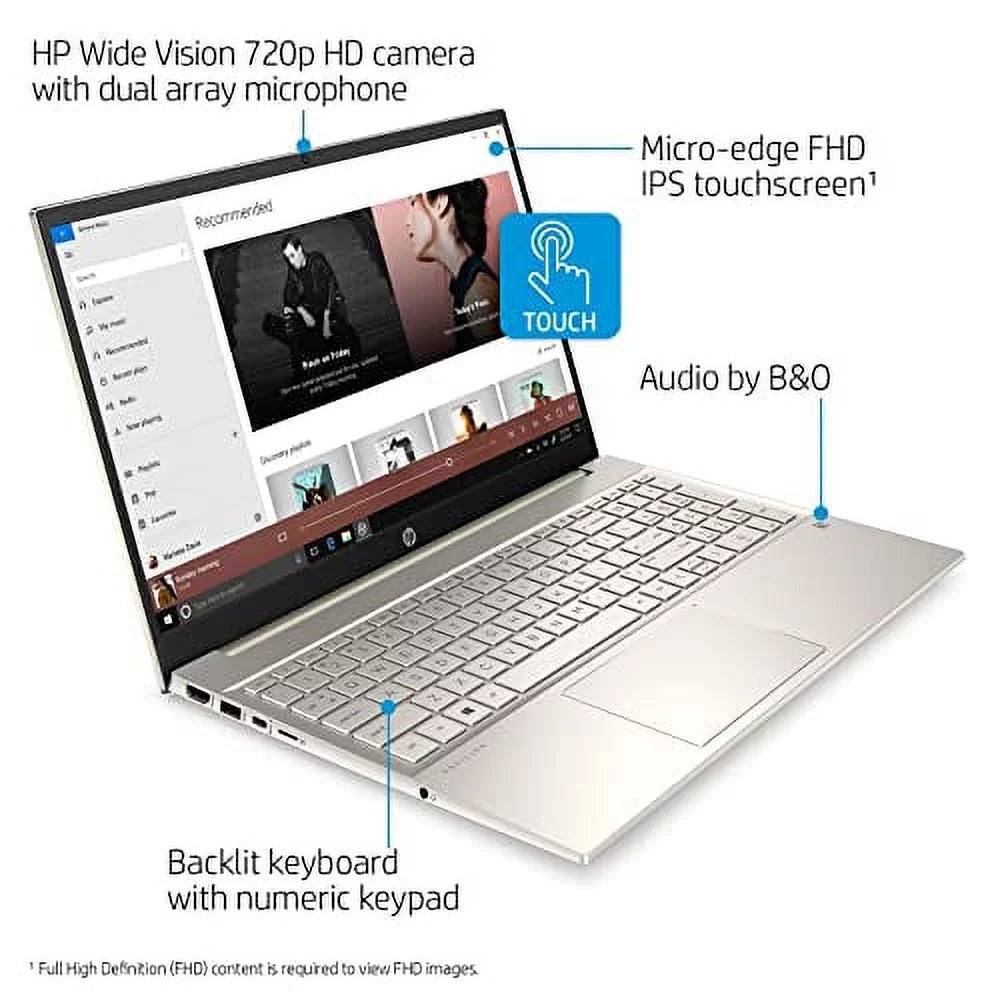 15.6" IPS FHD Touchscreen Laptop, Intel i7, 16GB RAM 512GB SSD, Windows 11 Pro Y2096