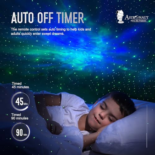 Astronaut Star Projector Night Light with Remote and Timer H43959