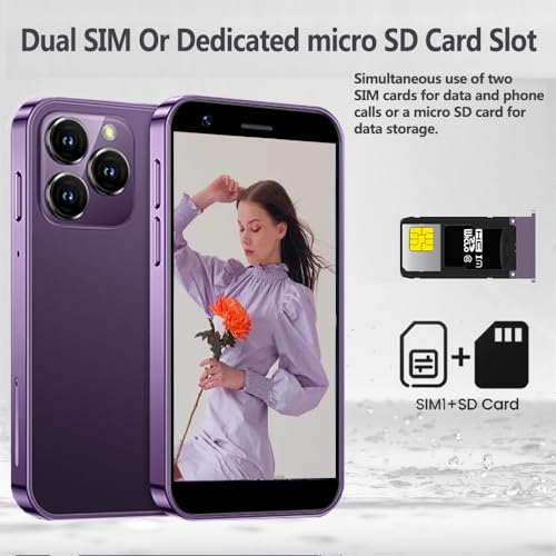 Mini Smartphone 3.0 Inch Unlocked Android Kids Cell Phone Dual SIM (Blue, 2GB+16GB) P271422