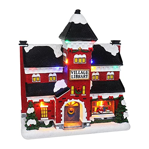 Lighted Musical Snow Village with Animated Kids Sledding A910926