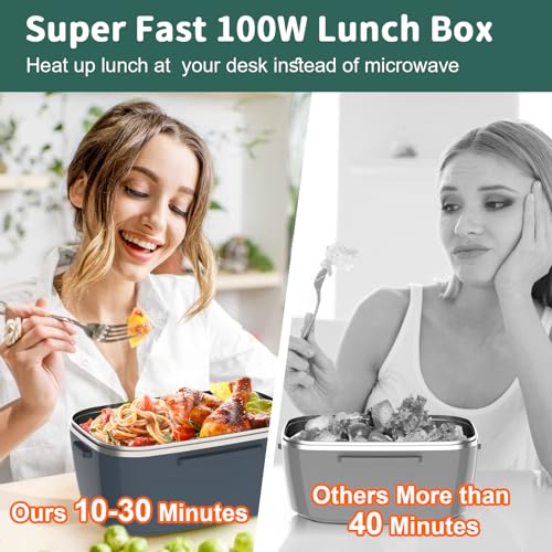 Portable Electric Heated Lunch Box 1.5L with Leak-Proof Lid for Car, Truck, Office Z254562
