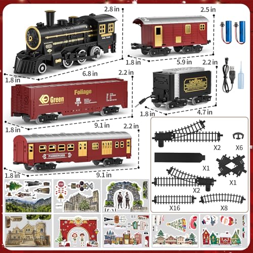 Electric Train Set for Kids with Lights and Sounds H492