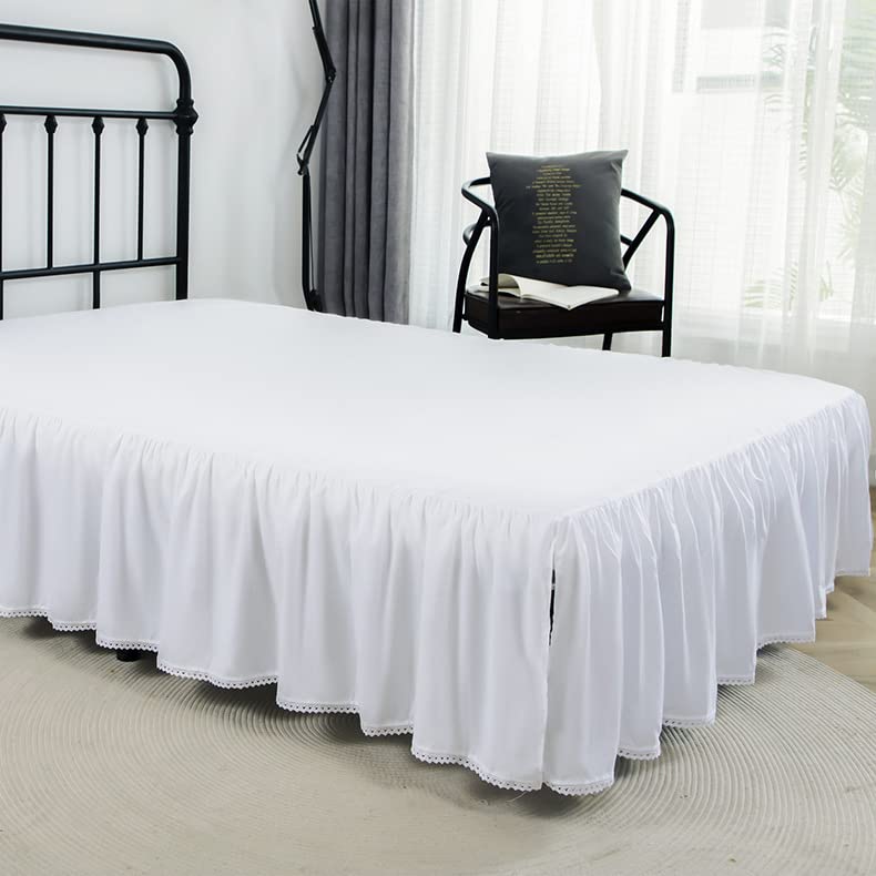Bed Skirt with Split Corners, Microfiber, 14 Inch Drop, Queen I968519