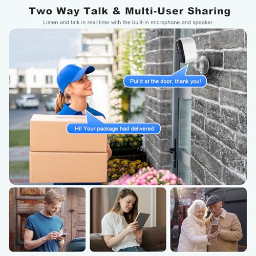 Wireless Security Cameras Outdoor, Battery Powered with AI Motion Detection, 2 Cameras K5569