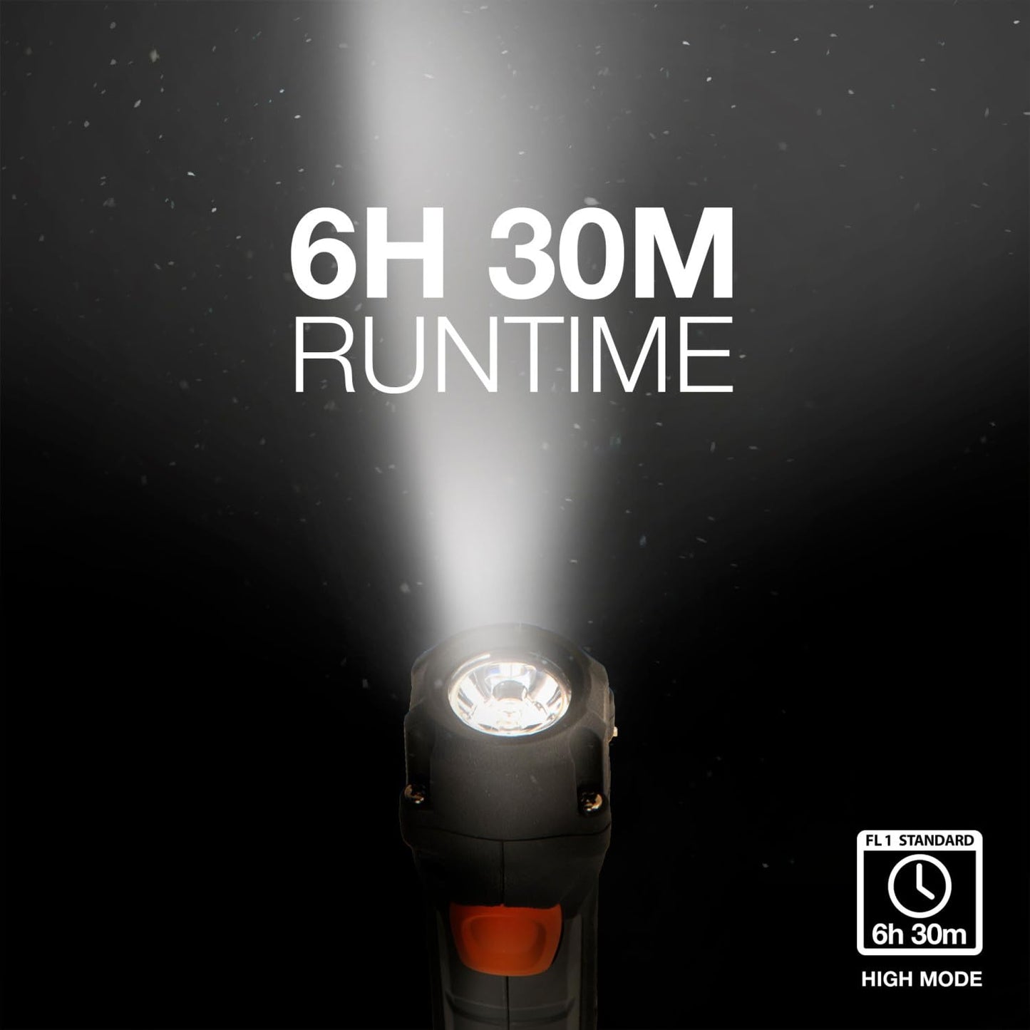 LED Flashlight, IPX4 Water Resistant, Batteries Included R567