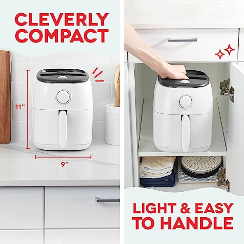Electric Air Fryer Oven, 2.6 Qt., Grey, Compact, Auto Shut Off, 1000-Watt L764