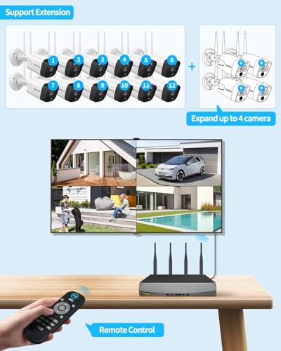 Outdoor Wireless Security Camera System with Two-Way Audio and PIR Detection X6025