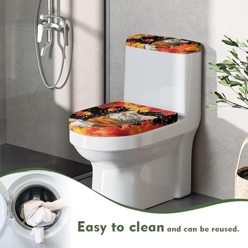 Christmas Toilet Lid and Tank Cover Set for Bathroom Decor Q334993