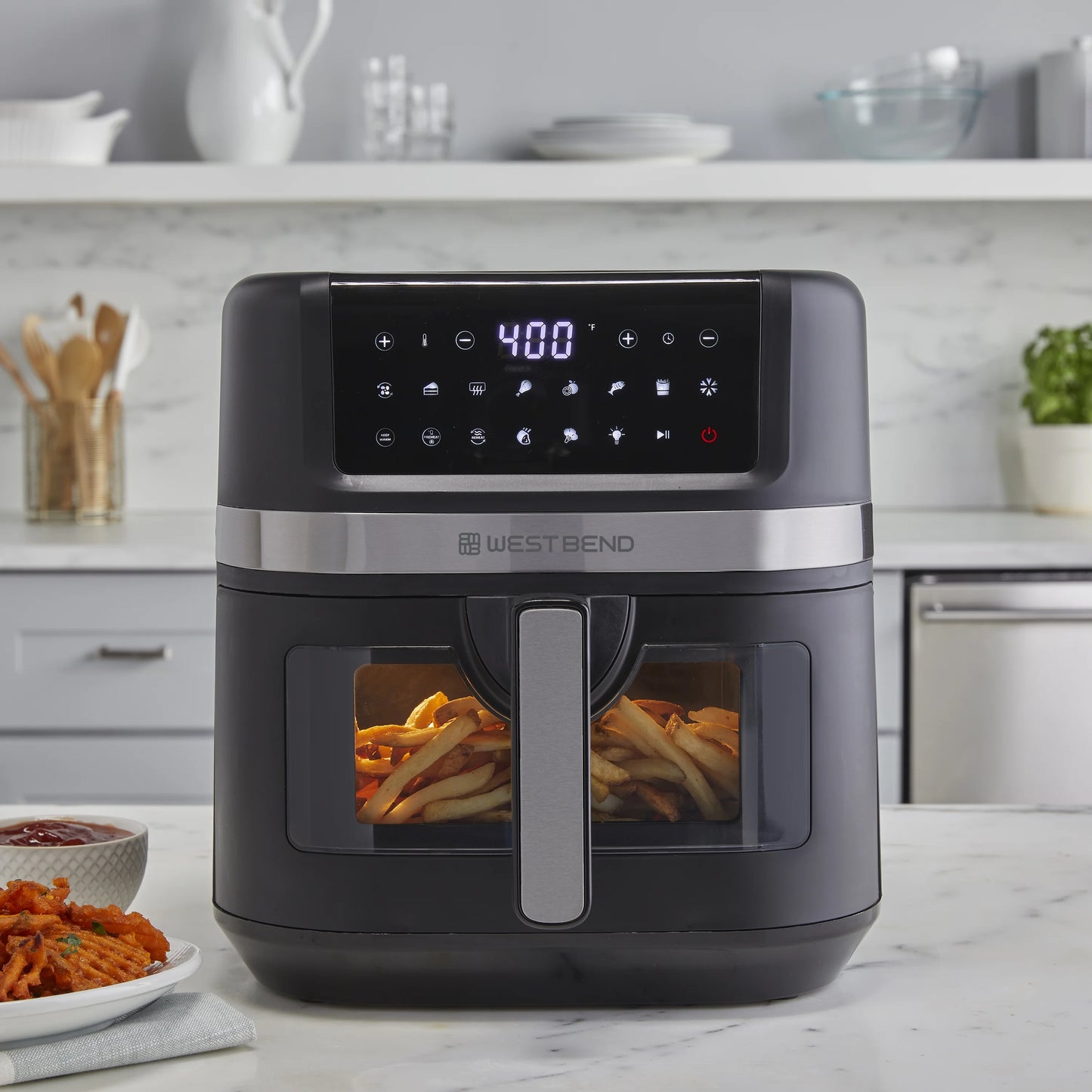 7QT Air Fryer with 13 One-Touch Presets, Black S57934