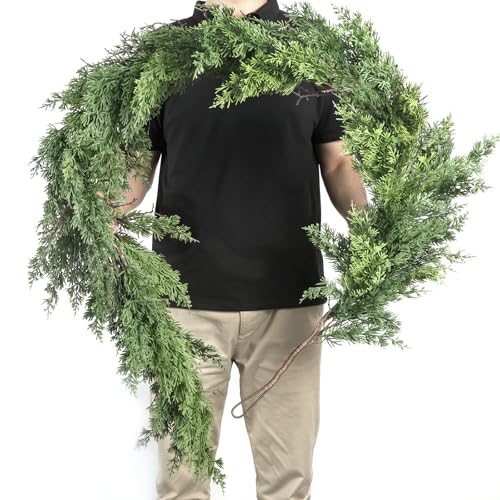 6 ft Christmas Cedar Garland - Realistic Greenery Cypress Artificial Pine Decor K327944