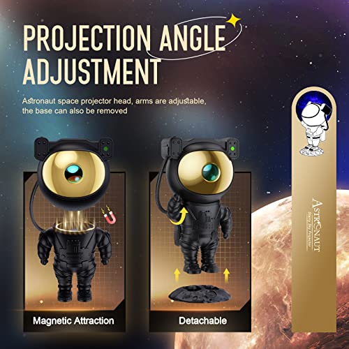 Astronaut Star Projector Night Light with Remote and Timer H43959