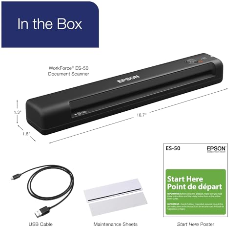 Portable Sheet-Fed Document Scanner for PC and Mac Z52495