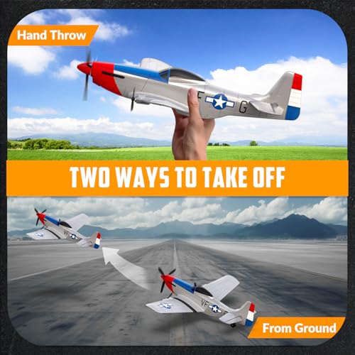 RC Plane 3 Channel Remote Control Airplane Fighter Toy, 2.4GHz 6-axis Gyro, Easy to Fly for Adults Kids Beginners Q215470