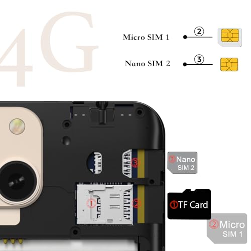 Unlocked 4G LTE Android Phone 6.0" 16GB Dual SIM Gold W86977