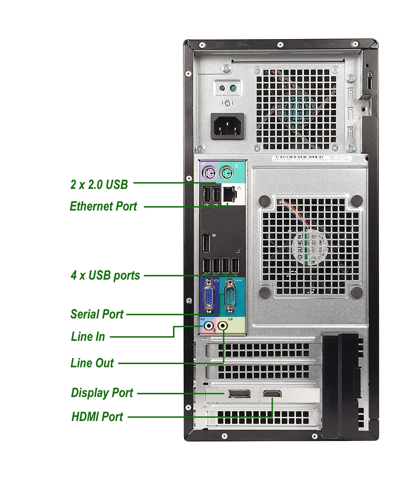 Gaming Desktop Tower PC Intel Core i5 16GB RAM 128GB SSD 2TB HDD 20" Monitor WiFi Windows 10 V378