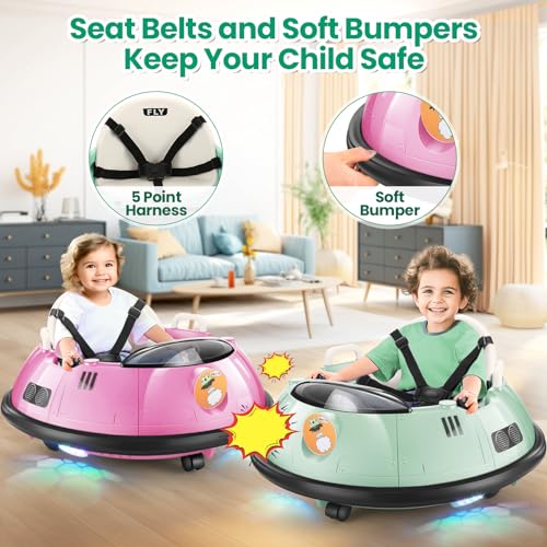 Kids Bumper Car with Remote Control, 360 Degree Spin, Pink Q822526