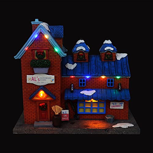 Lighted Musical Snow Village with Animated Kids Sledding A910926