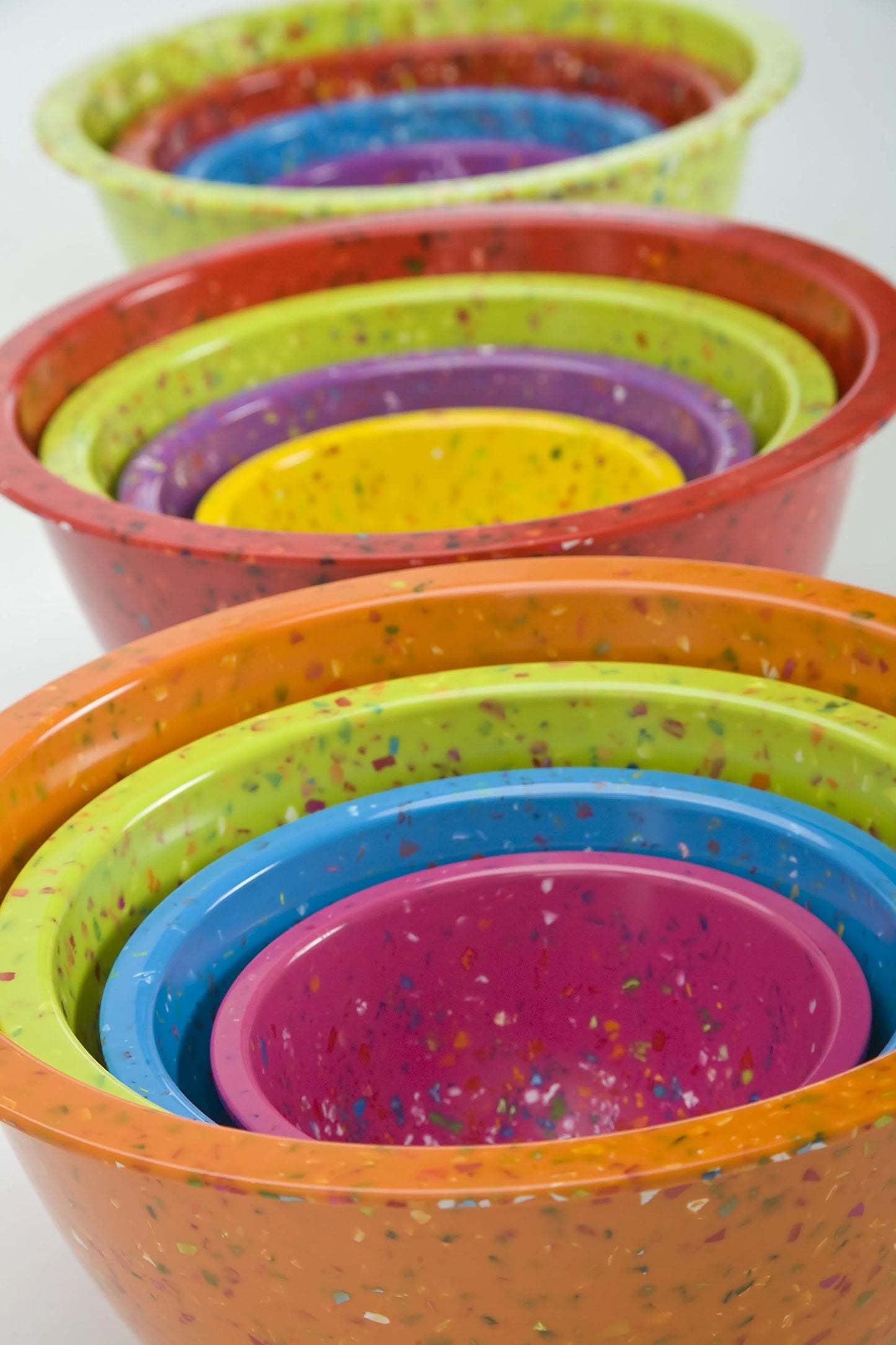 4 Piece Nesting Mixing Bowls for Food Prep and Serving, Durable Melamine, Space Saving Storage K913490