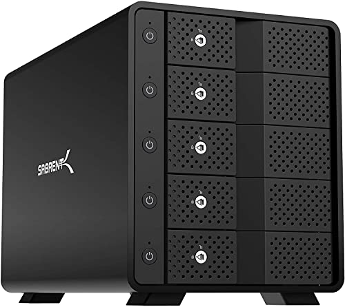 USB 3.2 5-Bay SATA Hard Drive Docking Station, Trayless, USB-C 10Gbps P669