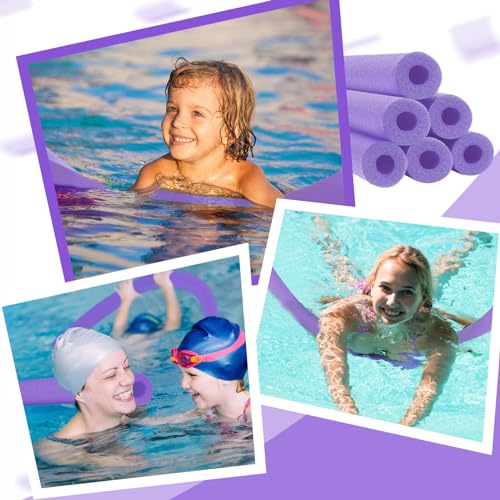 6 Pack Pool Noodles Foam Swim Noodles Hollow Swimming Pool Noodle Bulk Bright Pool Noodle Float Heavy Duty L181