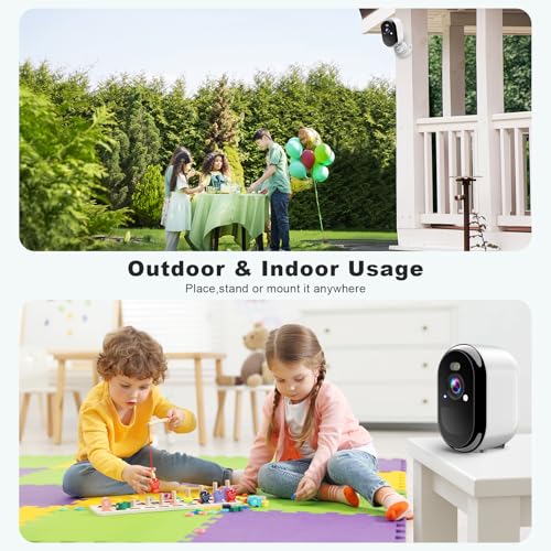 Wireless Security Cameras Outdoor, Battery Powered with AI Motion Detection, 2 Cameras K5569