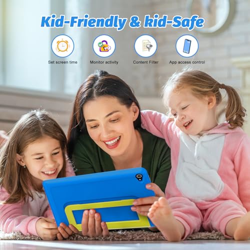 Kids Tablet 10 inch Octa-Core with Case, 64GB Expandable, Parental Control, Dual Camera, WiFi I23112