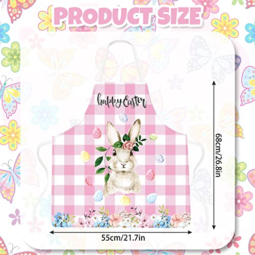 Christmas Aprons Pink Xmas Tree Santa Deer Buffalo Plaid Adjustable Kitchen Cooking B960408