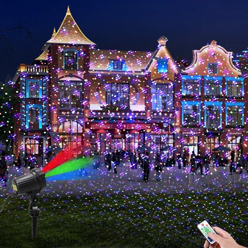 Christmas Laser Lights Outdoor Garden Projector with Moving RGB Waterproof G2323