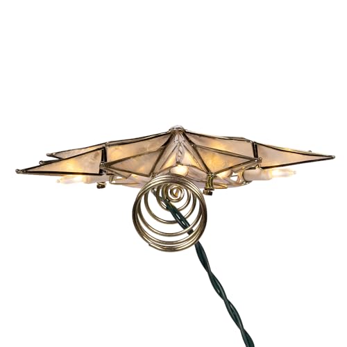 Capiz Star Treetop with Center Gem Y10516
