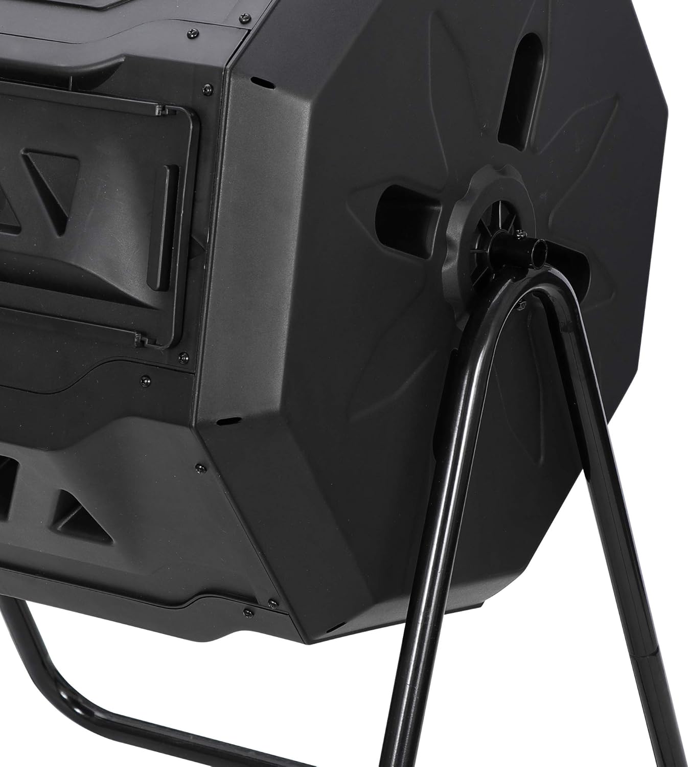 Dual Rotating Chamber Compost Tumbler, 43 Gallon Outdoor Composter Y21799