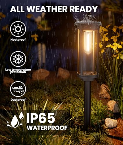 Solar Pathway Lights Outdoor, IP65 Waterproof, Auto On/Off Z346