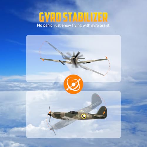 RC Plane 3 Channel Remote Control Airplane Fighter Toy, 2.4GHz 6-axis Gyro, Easy to Fly for Adults Kids Beginners Q215470