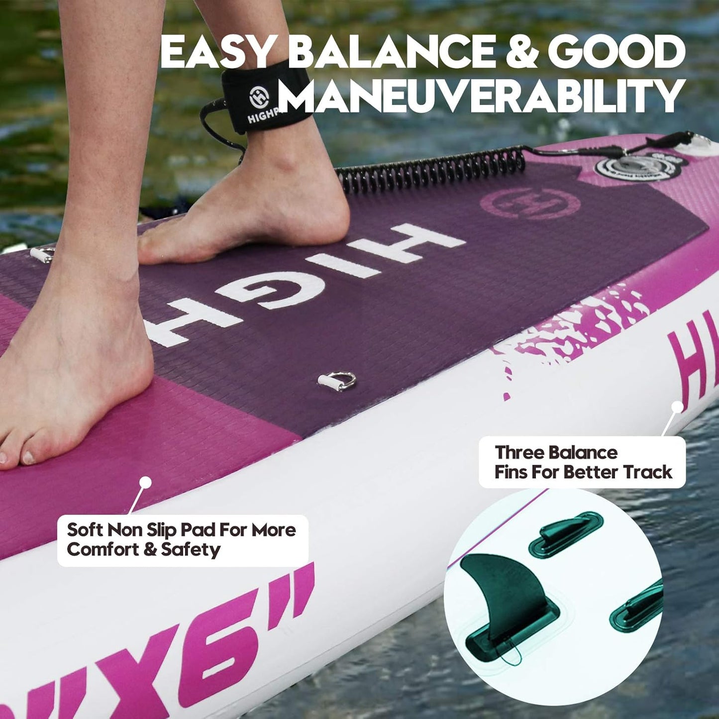 Inflatable Stand Up Paddle Board with Backpack and Accessories M3526
