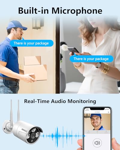 Wireless Security Camera System with 2TB Hard Drive, 4 Cameras, Night Vision Y851678