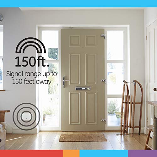 Wireless Doorbell Kit with 2 Push Buttons, 8 Melodies, 4 Volume Levels, 150 Ft Range, White O89759