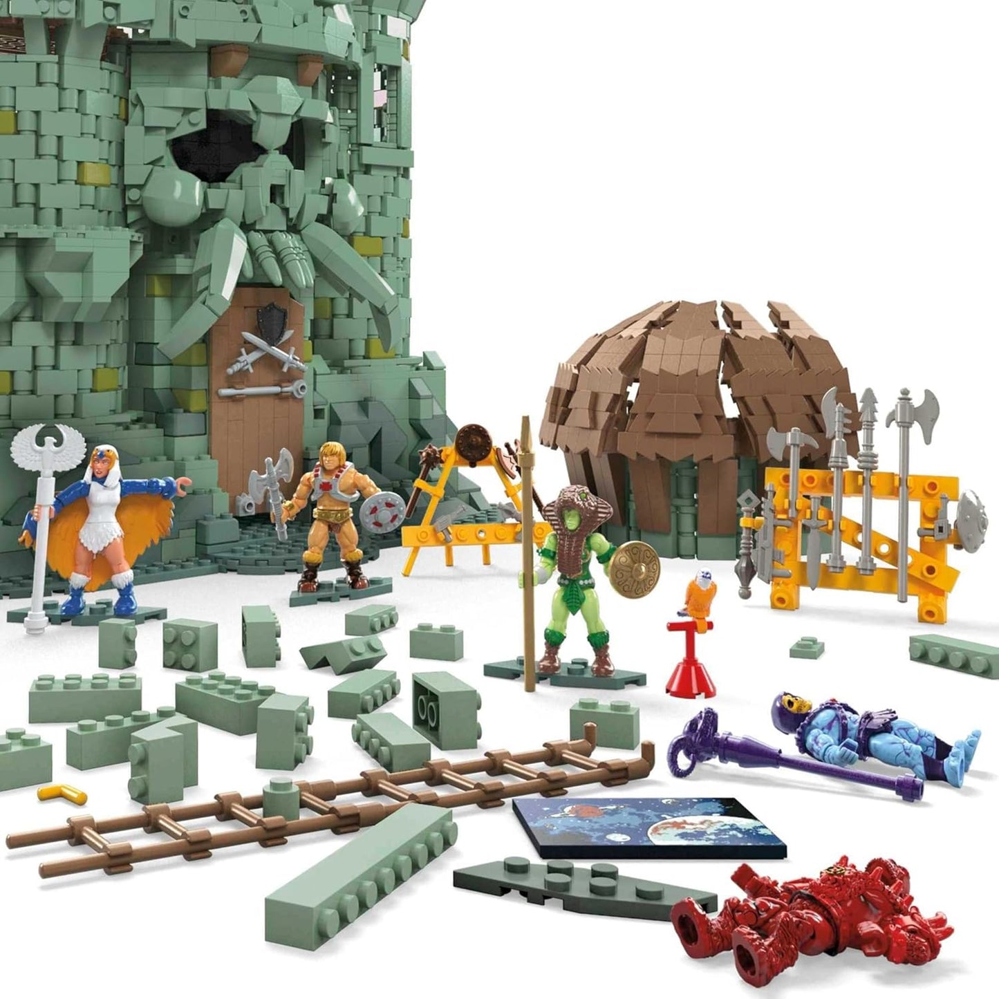 Castle Grayskull Building Set with 3508 Pieces, 6 Poseable Figures, 13+ Inches Tall G298312