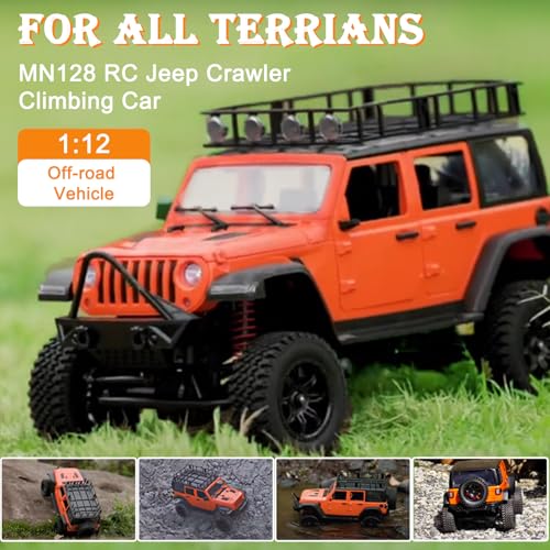 1/12 Off-Road Climbing Car 4x4 Rock Crawler with LED Lights and Metal Drive Shaft F7902