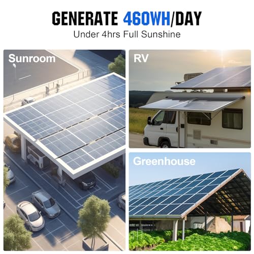 Bifacial 100 Watt 12 Volt Monocrystalline Solar Panel for Off-Grid Applications H1088