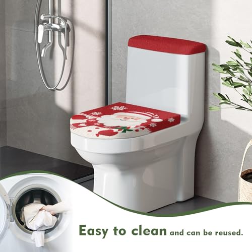 Christmas Toilet Lid and Tank Cover Set for Bathroom Decor Q334993
