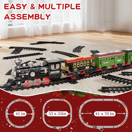 Electric Train Set for Kids with Lights and Sounds H492