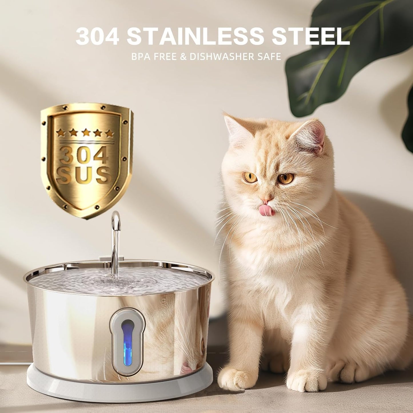 Cat Water Fountain with App Control and 2 Filters D315