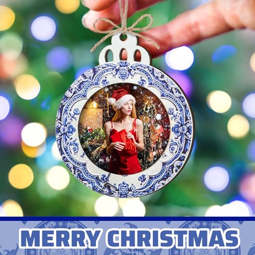 24 Pcs Christmas Photo Ornament Frames for Baby First Christmas Tree Keepsake F1934