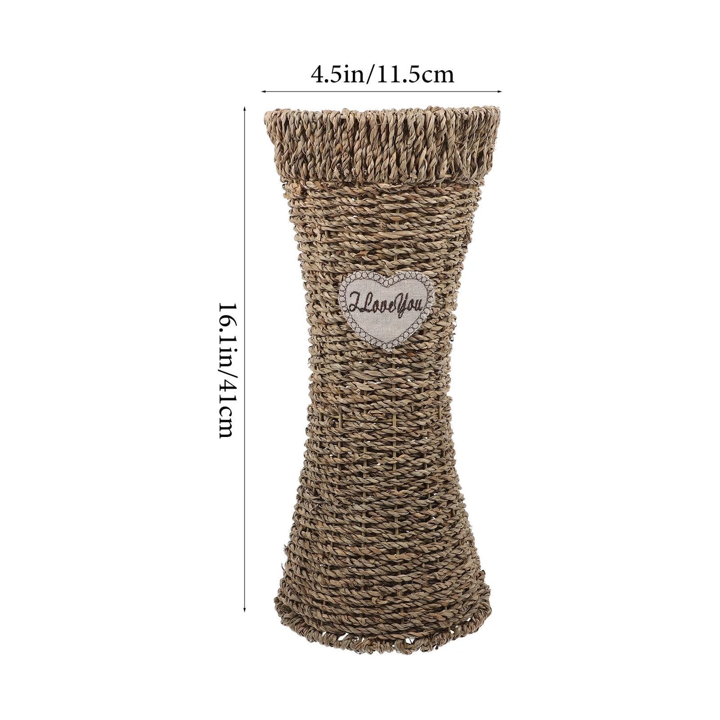 Tall Seagrass Woven Vase Flower Basket H179