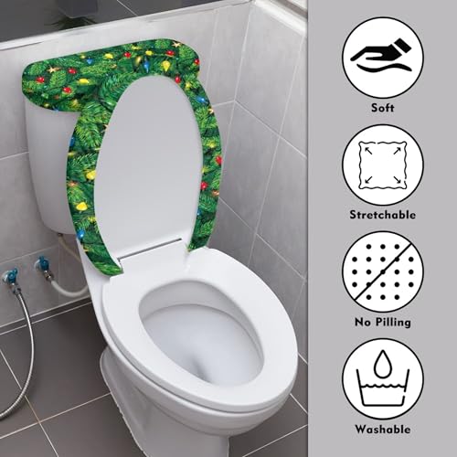 Christmas Toilet Lid and Tank Cover Set for Bathroom Decor Q334993