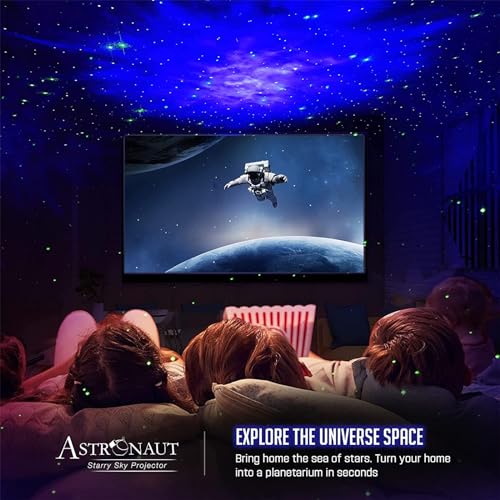 Astronaut Star Projector Night Light with Remote and Timer H43959