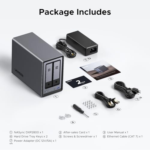 2-Bay Desktop NAS, Intel N100, 8GB DDR5 RAM, 2.5GbE, Diskless M69656