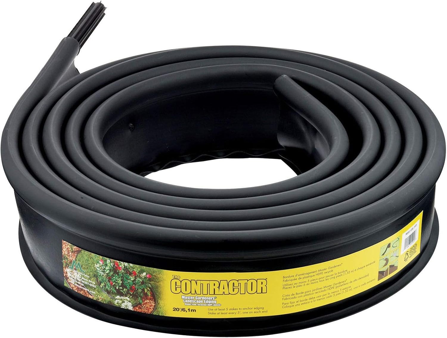 Master Mark Plastics 25920 Contractor Landscape Edging 4 7/8 Inch by 20 Foot, Black
