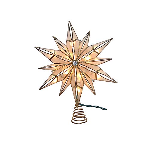 Capiz Star Treetop with Center Gem Y10516